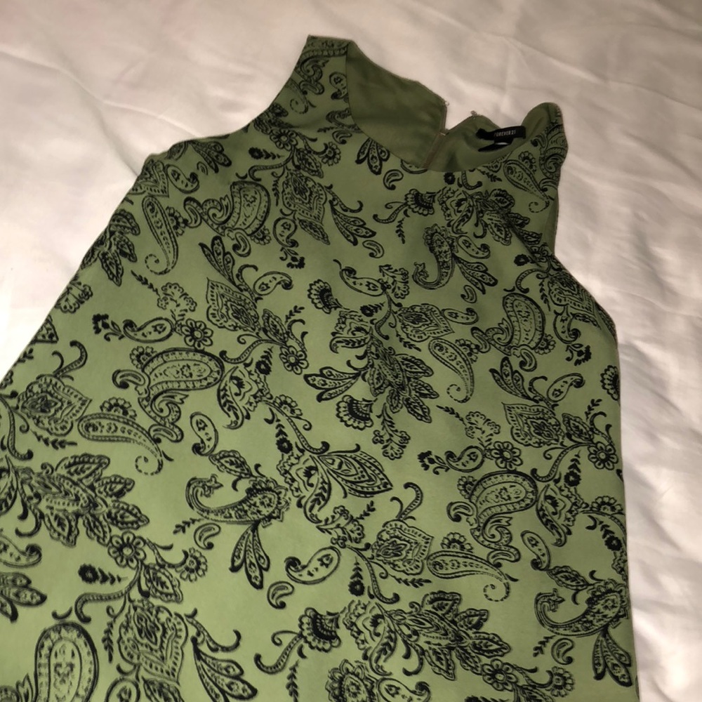 Army green loose dress